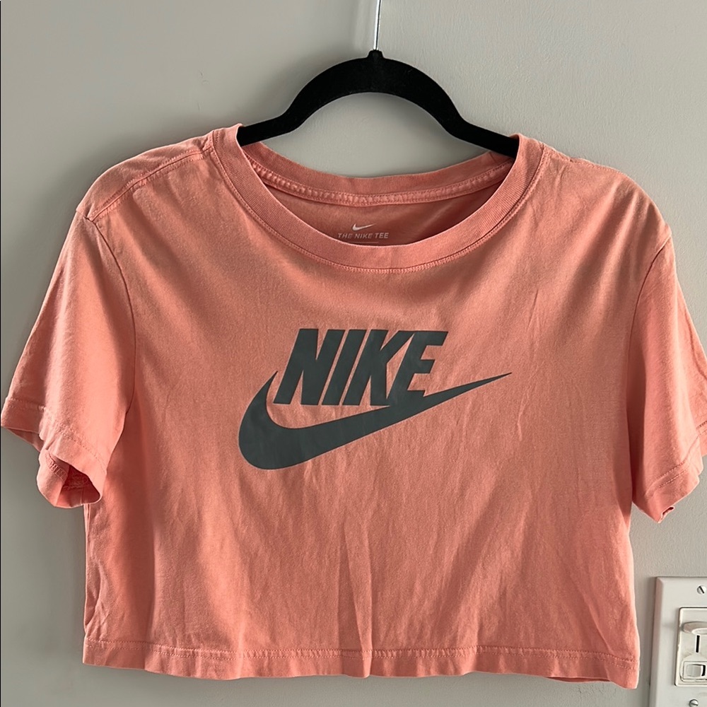 Nike Peach Crop Top with Logo